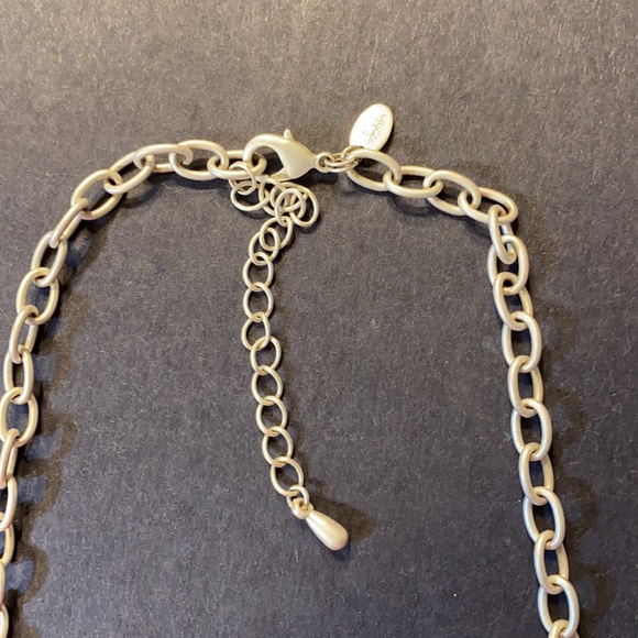 Lia Sophia Multicolored Chain Style Necklace w Beads Silver Tone Charms Vintage - Picture 4 of 7